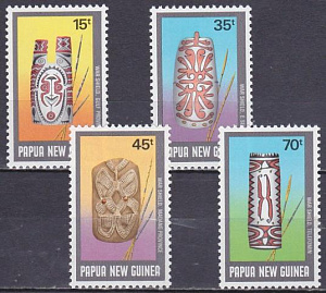 Папуа Новая Гвинея, 1987, Боевые щиты, 4 марки